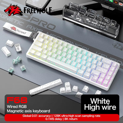 F68PRO 8K RGB Customs Mechanical Keyboard ,Magnetic Switch,0.01Mm RT Accuracy,128K Scan Rate,Gaming Keyboards