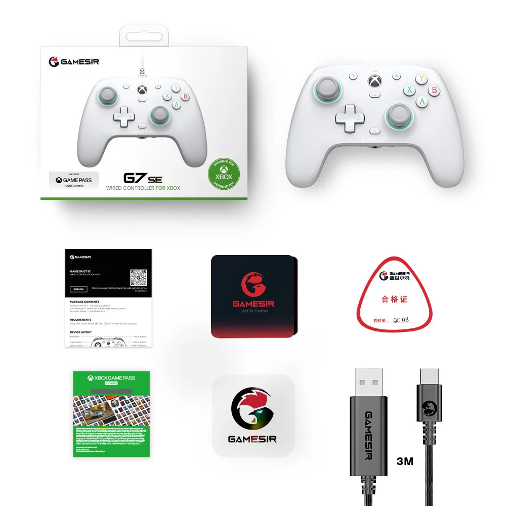 Gamesir G7 SE Xbox Controller Wired Gamepad for Xbox Series X, Xbox Series S, Xbox One, with  Effect Joystick and Trigger