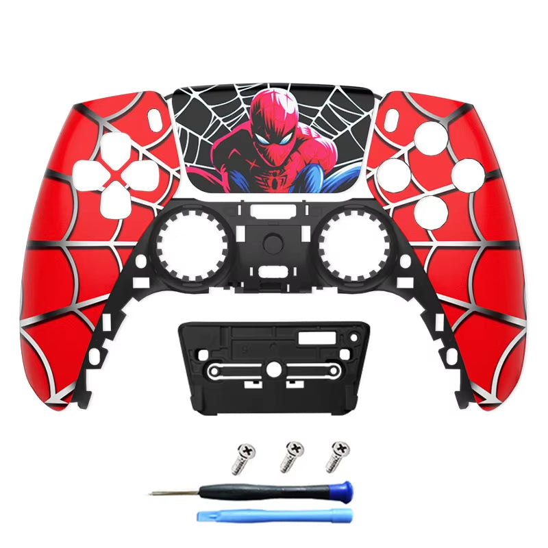 PS5 Controller Case Touchpad Game Controller Cover Replacement Front Panel Controller Case for BDM-010/020/030/040 Spider