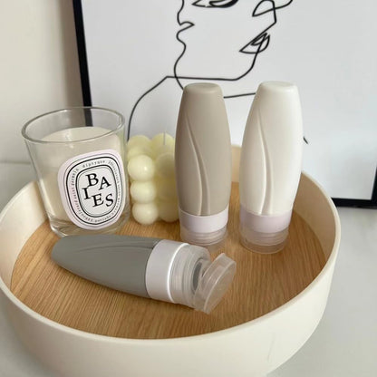 4 PCS Travel Squeeze Bottle, Leak Proof Silicon Tubes Travel Size Toiletries Containers,Travel Containers for Toiletries,