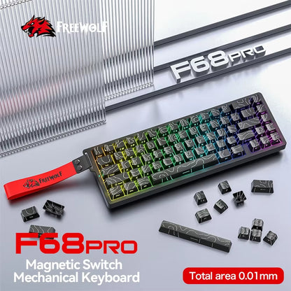 F68PRO 8K Customs Gaming Mechanical Keyboard Magnetic Switch,0.01Mm RT Accuracy,128K Scan Rate ,Gaming Keyboards
