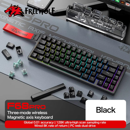 F68PRO 8K RGB Customs Mechanical Keyboard ,Magnetic Switch,0.01Mm RT Accuracy,128K Scan Rate,Gaming Keyboards