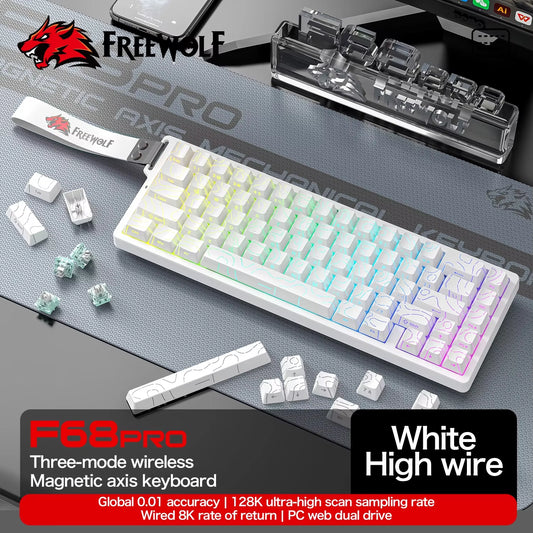 F68PRO 8K Customs Gaming Mechanical Keyboard Magnetic Switch,0.01Mm RT Accuracy,128K Scan Rate ,Gaming Keyboards