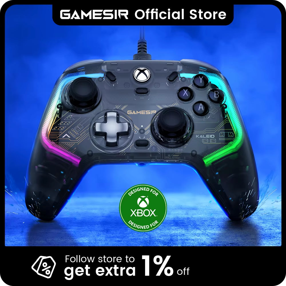 Gamesir Kaleid Xbox Controller Wired Gamepad for Xbox Series X, Xbox Series S, Xbox One Game Console, with  Effect Joystick