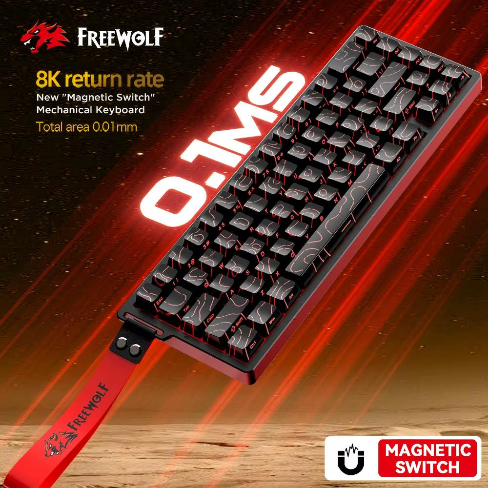 F68PRO 8K Customs Gaming Mechanical Keyboard Magnetic Switch,0.01Mm RT Accuracy,128K Scan Rate ,Gaming Keyboards