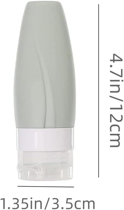 4 PCS Travel Squeeze Bottle, Leak Proof Silicon Tubes Travel Size Toiletries Containers,Travel Containers for Toiletries,
